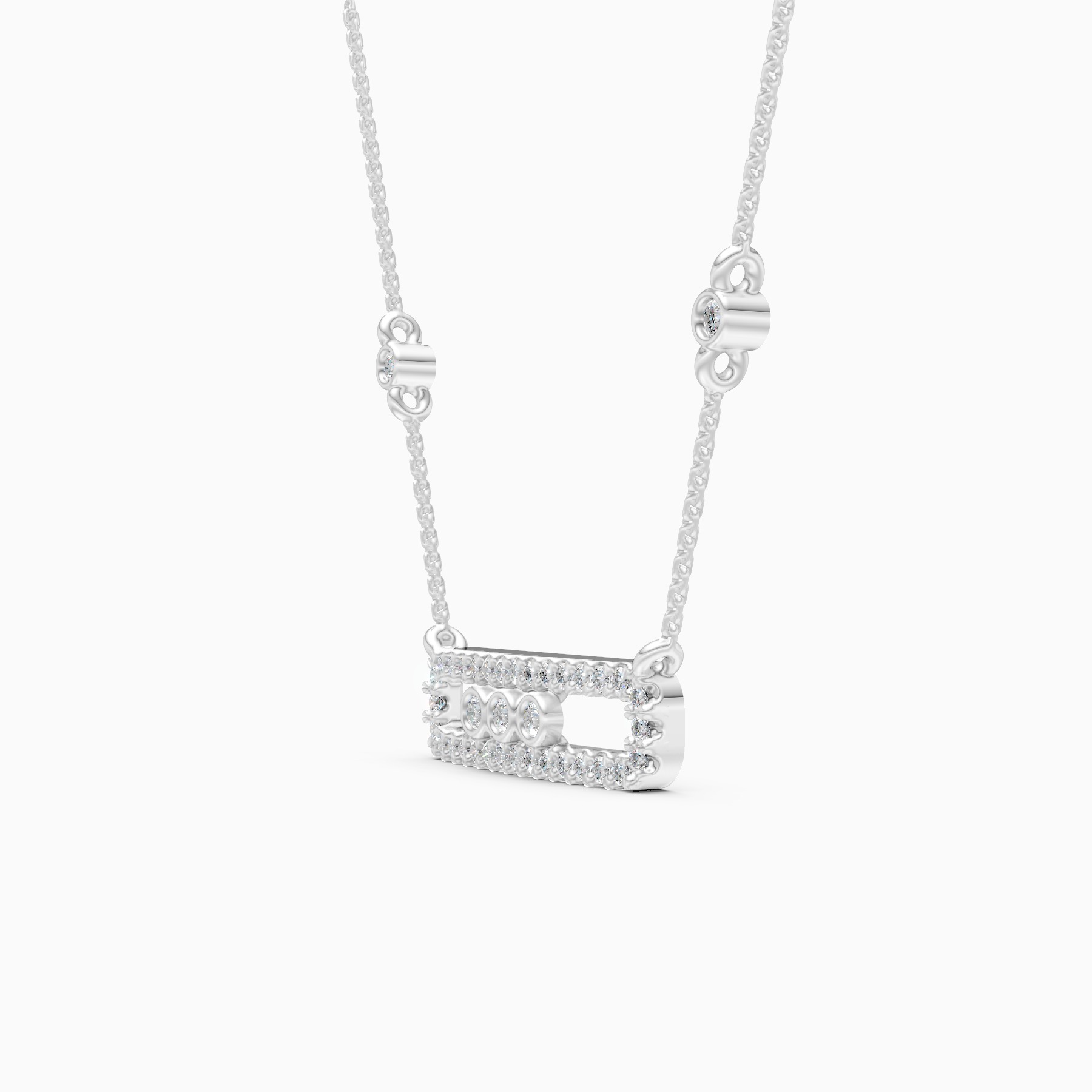 Radiant Bar Necklace with Lab Grown Diamonds